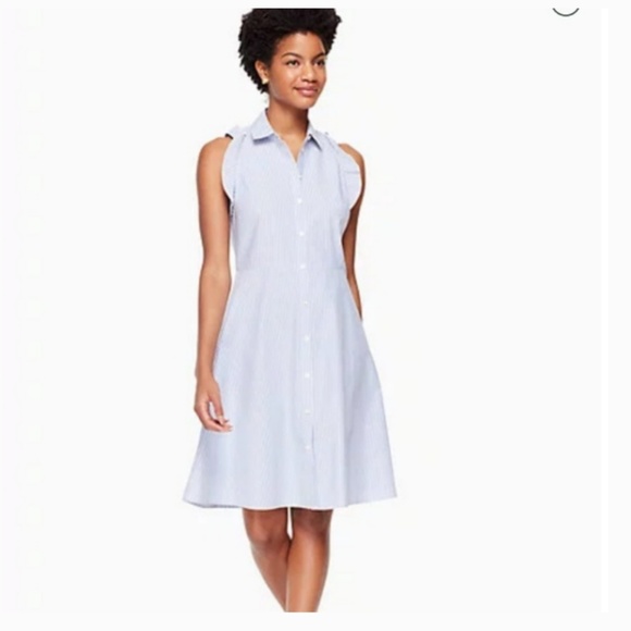 kate spade Dresses & Skirts - kate spade ruffle poplin stripe dress size 4 nwot